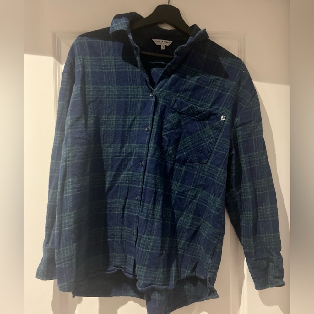 Women’s lucky brand plaid button down size small